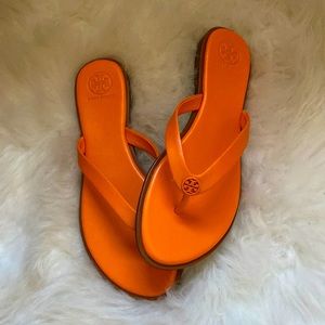 Benton Thong Sun Orange Tory Burch Sandal